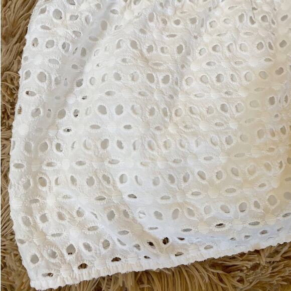 ZARA White Eyelet Sleeveless Embroidered Dress S cottage EUC‎ - Picture 9 of 15